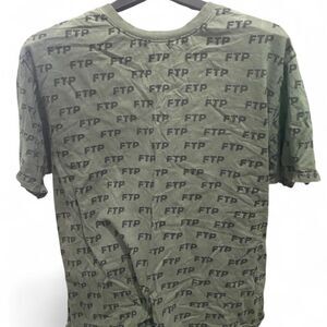 Ftp Men's Green and Khaki T-shirt
